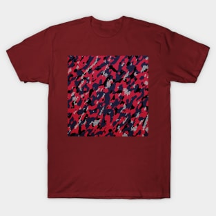 Camouflage - Dark Red Blue T-Shirt